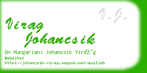 virag johancsik business card